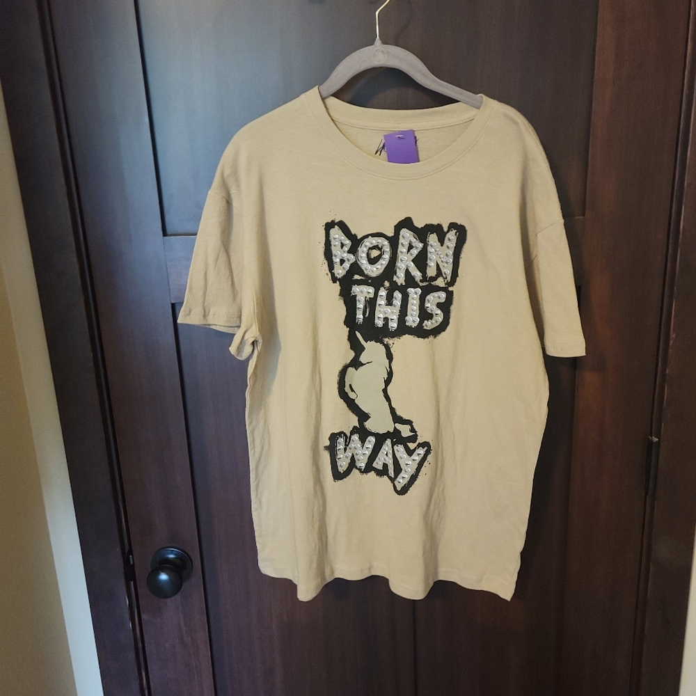 NWT Women's Born This Way Lady Gaga Official Graphic Tee Shirt Size XL X-Large